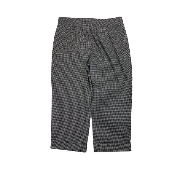 Bill Blass 10 Capri Pants Black White Plaid Flat F - Picture 2 of 4